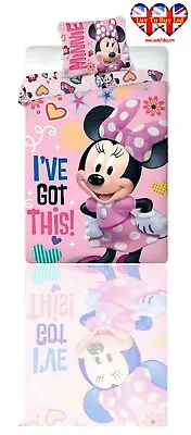 Minnie Mouse Duvet SetSingle Duvet Cover&PillowcaseOfficial Licensed200X140cm • £19.99