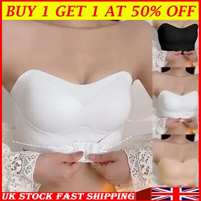 £4.99 • Buy Invisible Strapless Front Buckle Bra Push Up Backless.Underwear&Women's Lingerie