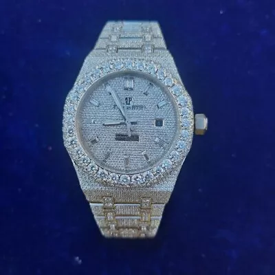 White Diamond Watch Analog Watch For Men & Women Customized Wrist-Watch Two Tone • $2789.99