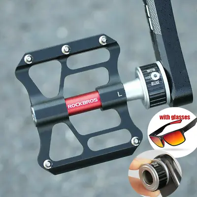 ROCKBROS Mountain Bike Bicycle Pedals Quick Release CNC Sealed Bearings 9/16  • $29.99