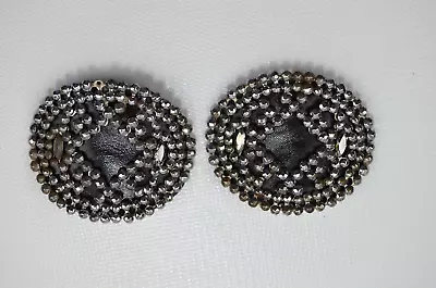 Antique Shoe Clips Buckles Victorian Siver Color Cut Steel Vtg Made In France • $32.55