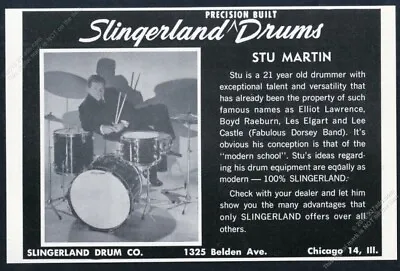 1959 Stu Martin Photo Slingerland Drums Drum Set Kit Vintage Print Ad • $29.97