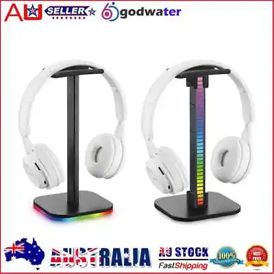 $15.49 • Buy RGB Gaming Headphone Stand Headset Desk Display Holder LED Base/USB Pickup Light