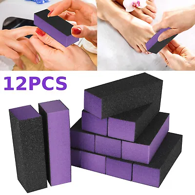 12PCS Sanding Nail File Buffer Block Art Manicure Pedicure Finger Polish Shiner • $9.98