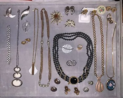 VINTAGE Designer Signed Jewelry 24 Pc Lot TRIFARI NECKLACE Pin Earring Bracelet • $125