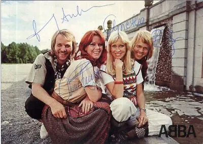 ABBA Signed Photograph - Swedish Pop Stars (Eurovision Winners 1974) Preprint • £5.99