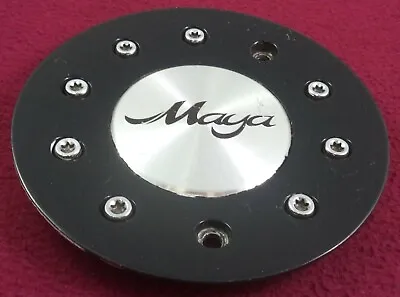 $49.95 • Buy Maya Wheels Gloss Black / Silver Custom Wheel Center Cap (1)