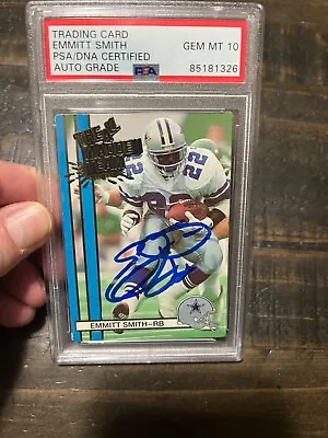 Emmitt Smith Autographed 1990 All Madden Team RC PSA 10 Signed Auto Grade. • $199