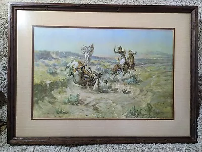 C. M. Russell's  The Broken Rope  Vintage 1904 Beautifully Matted/framed. • $125