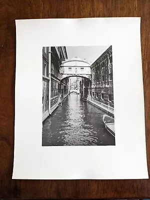 Vintage Photo Andrew Lundsberg Venice Italy Bridge Of Sighs 8 In. X 10 In. E5 • $14