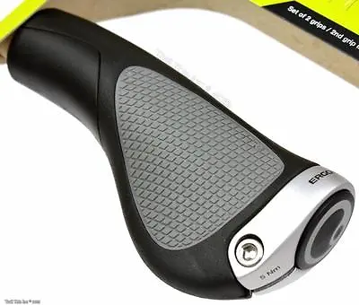 Ergon GP1-L Large Ergo Handlebar Bike Grips MTB / Hybrid / Commuter - Black/Gray • $29.65