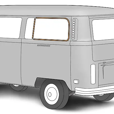 Left Rear Window Aluminum Trim Molding For 1968-79 T2 VW Bay Window Bus / Kombi • $49.95