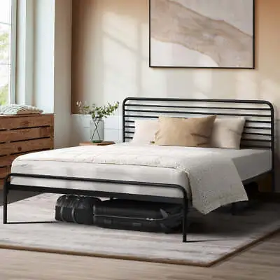 San Miguel Slim Black Metal Bed Frame | Vintage Style High Quality Sturdy Met... • $160.55