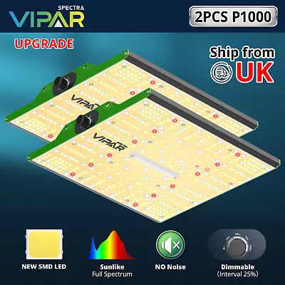 VIPARSPECTRA 2pcs P1000 LED Grow Light Full Spectrum For Indoor Plants VEG Bloom • £177.99