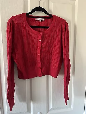 Review Haisley Cardigan Red Size 16 • $15.50