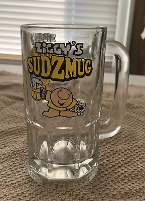 $6.99 • Buy Vintage 1979 Ziggy's SUDZMUG Heavy Glass Mug, Root Beer Mug, Comics ~VGC~
