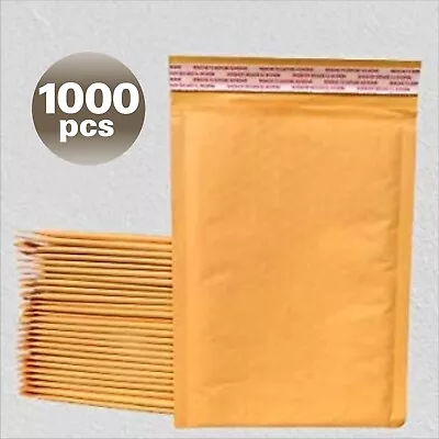 Yens® 1000 #000 4x8 Kraft Bubble Padded Envelopes Mailers Inner 4 X 7 • $59.98