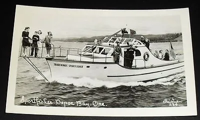 $70 • Buy RPPC - Tradewinds Sportfisher Boat, Depoe Bay, Oregon Vintage Postcard