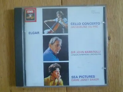 Cdc 747329 2 - Elgar Cello Concerto Jacqueline Du Pre Cd - Rare Uk Black Angel • £14.99