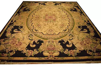 8' X 10' Beige Needlepoint Rug #LA-53013 • $1687.50