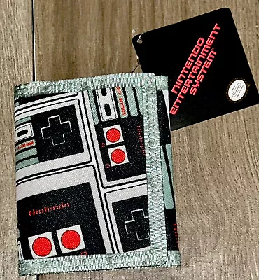 NEW Nintendo Video Game System Controller Logo Wallet Trifold Billfold Bioworld • $48.99