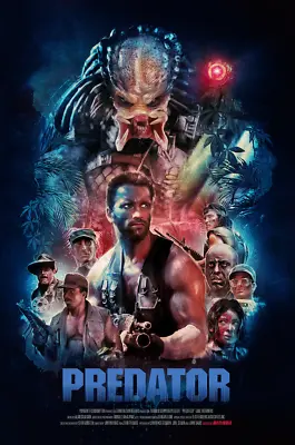 Predator Rich Davies Movie Blue Variant Poster Giclee Print Art 24x36 Mondo • $92.99