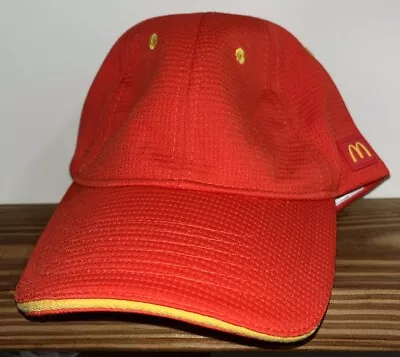 McDonalds Hat Employee Baseball Cap Adjustable Red Uniform Apparel Collection N • $20