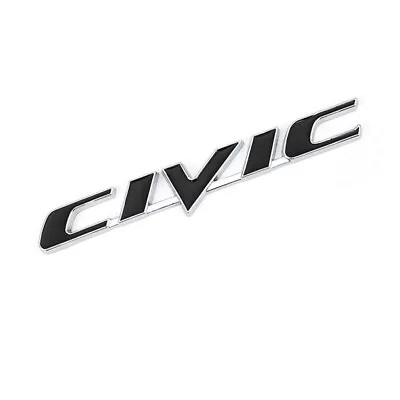 Honda Civic Car 3D Metal Emblem Badge Sticker Rear Tail Trunk Letter Logo 2021 • $13.19