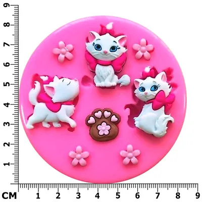 £7.50 • Buy Aristocats Marie Cute Kitten Cat Silicone Mould By Fairie Blessings