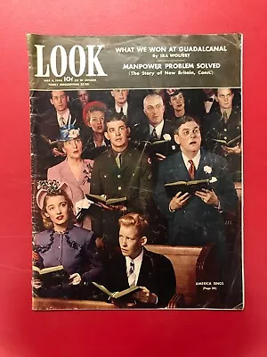 Vintage Look Magazine Vol. 7 No. 9 May 4 1943 - What We Won At Guadalcanal • $20