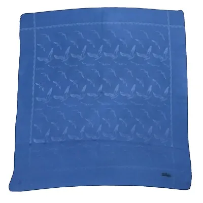 Valentino Firenze Blue Chiffon Silk Square Scarf Bird Seagull Print 28 X28  • £25.08