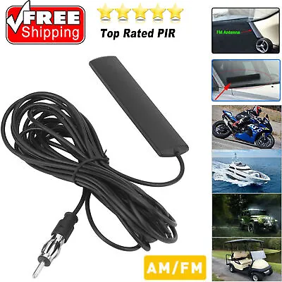 Universal Car FM AM Antenna Amplifier Black Car Hidden Radio Antenna AM/FM Radio • £4.09