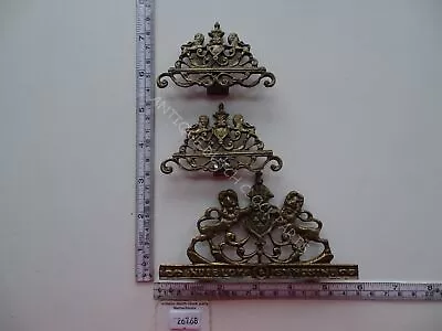 Brass Top Ornament Set For The Dutch Zaandam Or Zaanse Clock “nu Elck Sysn Sin” • $41.50