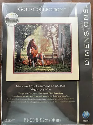 The Gold Collection Mare And Foal Cross Stitch Kit #35260 Dimensions (Sealed) • $94.90