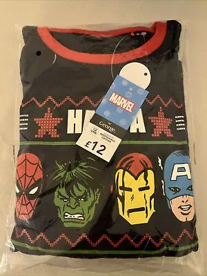 Boys Marvel Christmas Pyjama Set Age 8-9 Years From George  New With Tags • £5