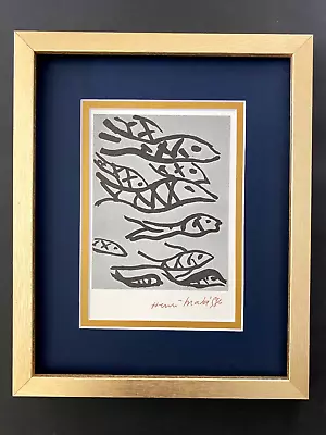 Henri Matisse Circa 1954 Awesome Signed Print Matted And Framed + Buy It Now!! • $139