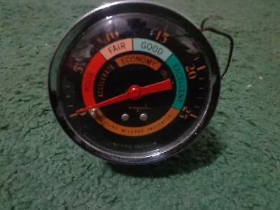 $124.99 • Buy Vintage 1950s 1960s Hot Rod Airguide Gas Mileage Vaccum Gauge In Chrome Cup