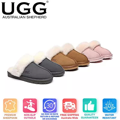 UGG Australian Shepherd Australia Premium SheepskinUnisex Muffin Scuff #15564 • $58