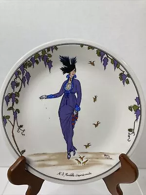 VILLEROY BOCH Salad Plate Design 1900 No. 3 Toilettes D’après Midi Feeding Birds • $24.99