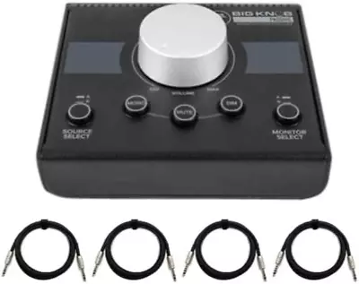 Big Knob Passive 2X2 Studio Monitor Controller Bundle With 1/4-Inch TRS Cables ( • $131.99