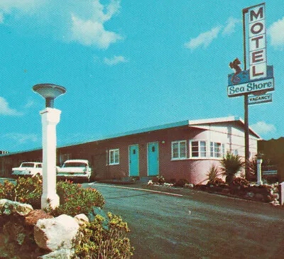 RETRO Sea Shore Motel Cambria CA Beach Chrome Postcard Early American Furniture  • $15.50
