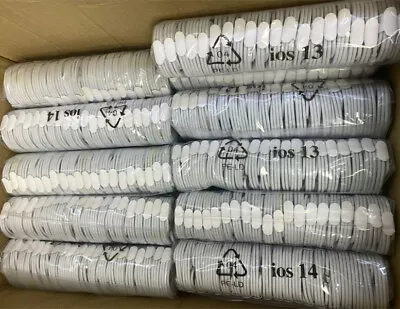 Wholesale Bulk Lot USB Fast Charger Cable 3Ft 6Ft For IPhone 13 XR 8 7 6 6s Plus • $149.15