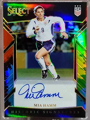 2017-18 Panini Select Mia Hamm Historic Signatures Tie-dye Prizm Auto /30 Usawnt • $599.99