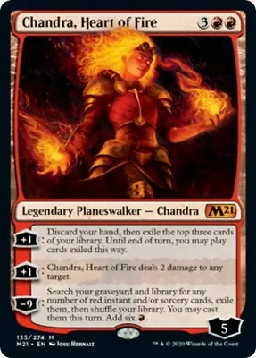 Magic The Gathering MTG CORE 2021 CHANDRA HEART OF FIRE MYTHIC CARD • $1.15