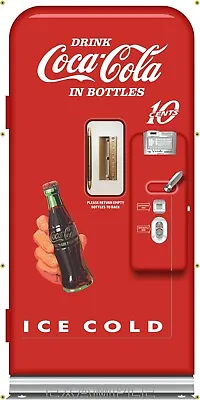 Coca Cola Vintage Vending Machine Vendo Replica Model 39 Remake Printed Mural • £50.11