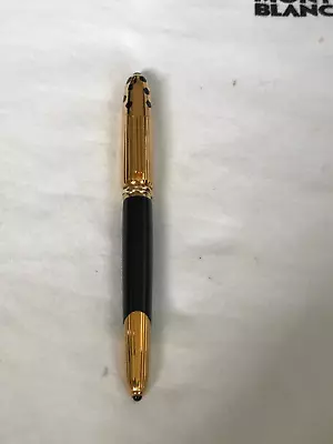 Cartier Panthere Black/Gold Plated Fountain Pen 18K M Nib- Excellent • $749