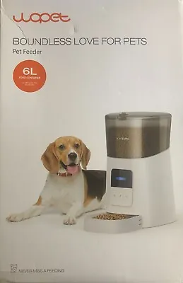 WOPET Automatic Pet Feeder Food Dispenser For Dogs And Cats  6 L - White • $54.99