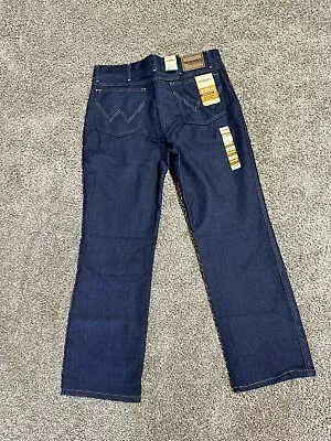 Wrangler Mens Jeans Size 36 Blue Denim 36x29 Bootcut Rugged Wear Stretch  - 8206 • $24.99