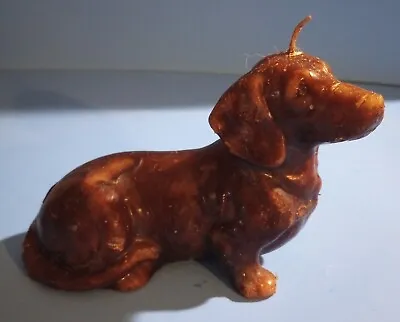 Brown Sitting Dachshund Wax Candle • $2