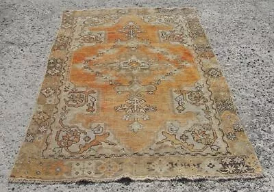 Medium Turkish Area Rug Vintage Boho Rug Oushak Rug • $921.36